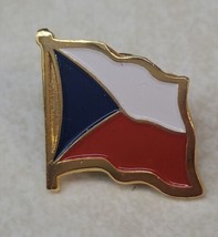 Czech Republic Waving Flag Lapel Hat Pin Collectible Travel Souvenir - $16.63