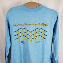 Vintage Women&#39;s Run for Health T-Shirt Small Long Sleeve 50/50 Deadstock... - $21.99