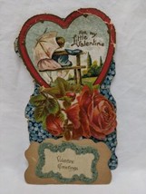 *Not Working* Victorian Die Cut Embossed For My Little Valentine Pop Up ... - $19.80