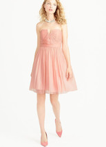 J.Crew Nadia Silk Chiffon Pink Mini Dress Sz 6 NEW w/ Tags Formal Weddin... - £26.98 GBP