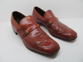Nettleton Mens Brown Leather Half Strap Loafers Size 11 B/D Made In The USA GUC - £30.56 GBP