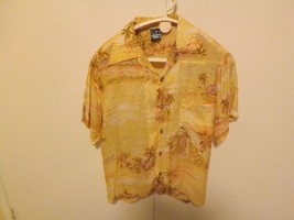 Ocean Pacific Sunwear Vintage Mediano Polo Marrón Manga Corta Hombre Camisa - $60.39