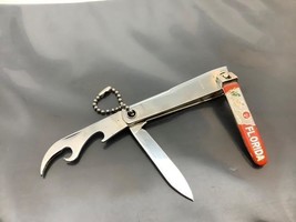 Vintage Nail Clipper Keyring Florida Usa Keychain Pocket Knife Porte-Clé Couteau - £15.12 GBP