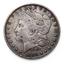1899 Silver Morgan Dollar in Extra Fine XF Condition, Medium Toning - £126.14 GBP