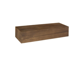 Kate and Laurel Boxx 8x24x5 In. Rustic Brown Wood Decorative Wall Shelf - £31.97 GBP