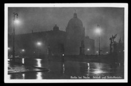 Vintage RPPC Postcard Real Photo Pre WW2 Berlin By Night Germany - £10.16 GBP