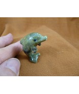 (Y-DOL-100) little green Serpentine DOLPHIN figurine SOAPSTONE PERU dolp... - $248.79 MXN