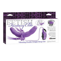 Pipedream Fetish Fantasy Elite Vibrating Double Delight Dual-Ended Silicone Stra - £99.06 GBP