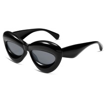 Inflated Trendy Fun Funky Lip Shape Aesthetic Cool Sunglasses For Festiv... - £15.97 GBP