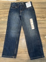 Boys&#39; Relaxed Straight Fit Jeans - Cat &amp; Jack Blue Size 4. Zip. NWT. Z - $8.90