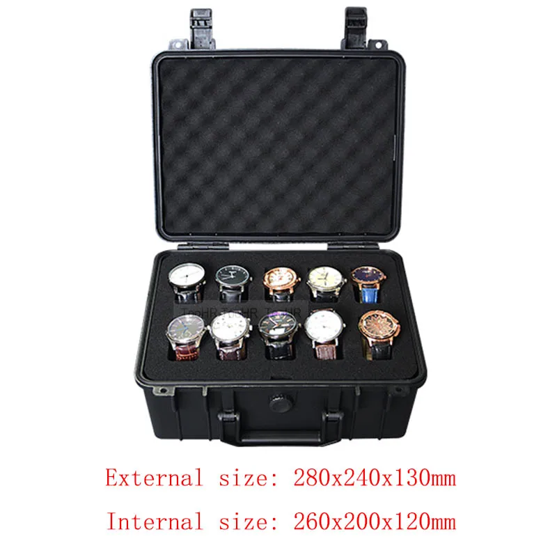 6/8/10 Slots  Box Plastic Watch Display cket Clock Suitcase Portable Organizer S - £68.48 GBP