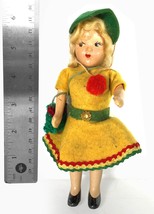 Vintage 6&quot; Composition Doll - Confetti Inc. New York U.S.A. (Circa 1930&#39;s) - £14.48 GBP