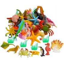 42Pcs Plastic Ocean Animals Toys Small Realistic Mini Sea Creature Figure Toys F - £15.17 GBP