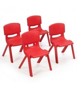4-pack Kids Plastic Stackable Classroom Chairs-Red - Color: Red - $133.98 CAD