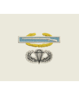 CIB Master Combat Infantry Badge with Jump Wings Embroidered Polo Shirt - $34.95+