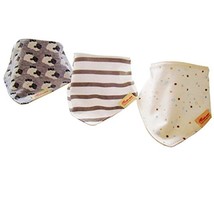 Carlyle 3 pack Dimore Baby Bandana Drool Bibs with Snaps Sheep Bib Stars Stripes - £7.98 GBP