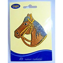 Wrights Brown Horse Head Fabric Applique Iron On Application Sewing Craft NIP - £9.13 GBP