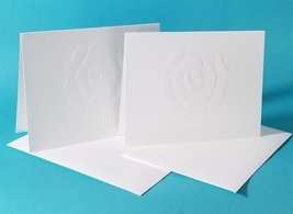 2 × Chanel Gift Cards With Embossed Camellia - £10.54 GBP
