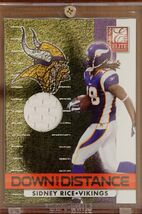 An item in the Sports Mem, Cards & Fan Shop category: 2011 Donruss Elite Sidney Rice Down and Distance Patch /299 #43 Game Worn Relic
