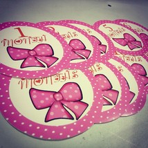 Monthly girls stickers. Pinkbow bodysuit month stickers. Pink bow small ... - $7.99