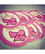 Monthly girls stickers. Pinkbow bodysuit month stickers. Pink bow small ... - £6.26 GBP