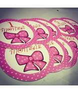 Monthly girls stickers. Pinkbow bodysuit month stickers. Pink bow small ... - €6,93 EUR