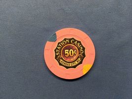 STATION CASINO  $.50 FIFTY CENTS CASINO CHIP - KANSAS CITY MO - $9.87
