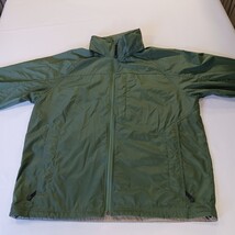 LL Bean 0AKC5 Men’s Green Hidden Hoodie Full Zip Nylon Jacket Size Medium image 15
