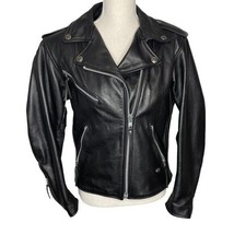 Authentic Harley Davidson Leather Motorcycle Jacket Made In USA Women’s Small - £193.80 GBP