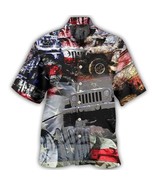 Hawaiian shirts for men Jeep 4x4 American flag off road USA patriotic - £22.81 GBP