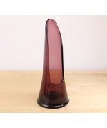 Vintage L.E. Smith Amethyst Swung Stretch Glass Hurricane Taper Candle H... - $44.36 CAD