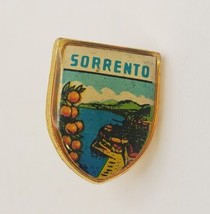 SORRENTO Italy Shield Vintage Lapel Hat Pin Tie Tack Travel Souvenir Ita... - £15.63 GBP