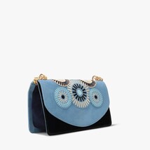 The Parama Blue Suede Leather Handbag image 4