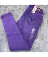 Levis 535 Legging Ultra Low Rise Purple Denim Jeans Womens Size 13 Medium - $68.37 CAD