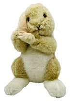 Dakin Springtime Magic Bunny Rabbit Plush 13 inch 1993 Holding Ear Tan White - $18.69