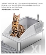 Stainless Steel Litter Box, Extra Large Litter Boxes for Big Cats, XL Me... - $1,689.32 MXN