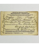 Vintage 1949 Selective Service System Registration Certificate Cynthiana Ky - £7.40 GBP