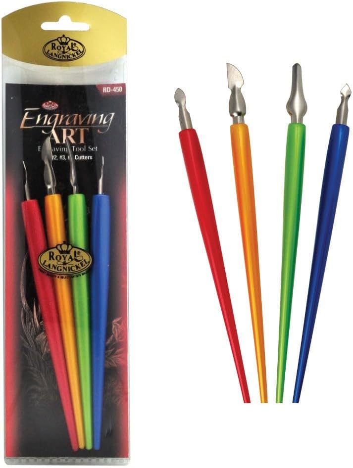 Royal Brush RD-450 4 Piece Royal &amp; Lang Nickel Engraving Foil Tool Set  - $19.32