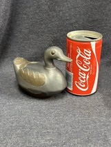 Vintage Duck Trinket Box Pewter &amp; Brass Made in Hong Kong 4” tall - £5.45 GBP
