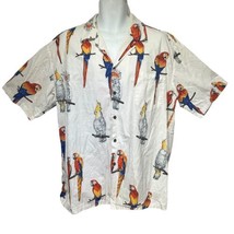 pacific legend white parrots Cockatiel Hawaiian Parrot Bird shirt Size XL - $19.79