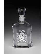 McGill Irish Coat of Arms Whiskey Decanter (Sand Etched) - $64.05 CAD
