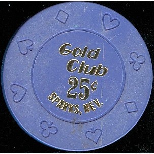 Gold Club Sparks, Nevada 25 cent Casino Chip - $3.95