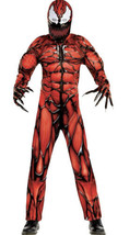 Carnage Holloween Costume For Boys Age 10-12 L Jumpsuit Mask And Gloves Marvel - £44.79 GBP
