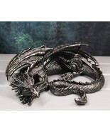 Medieval Fantasy Horned Black Soma Dragon At Repose Collectible Figurine... - $44.81 CAD