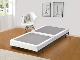 Mattress Solution Fully Assembled Low Profile Split Wood, Gray And White - £146.25 GBP