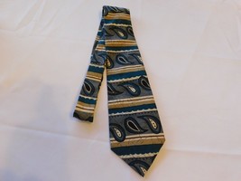 City Streets Tie Neck neckwear 58&quot; Striped Paisley print Multi colored GUC - £12.14 GBP