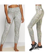SWEATY BETTY The Super Sculpt Leggings Green/Gray/Pink floral w/pocket s... - $34.49 CAD