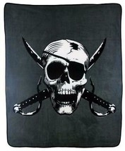 Large Pirate Skull Eye Patch Swords 50X60 Inch Plush Soft Blanket Warm Throw #5 - £18.59 GBP