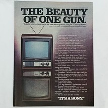 Vintage 1970&#39;s Sony Trinitron Model KV-1722 TV 17&quot; Television Print Ad 8 x 11 - £5.20 GBP