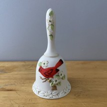 Vtg Lefton Cardinal Porcelain Bell with Clapper 1983 03571 Nest Egg Collection - $19.68
